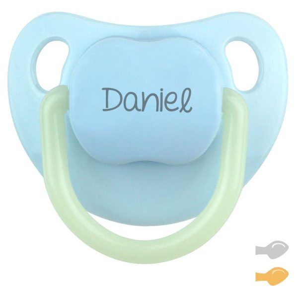 Chupete Personalizado Baby Night Azul (Brilla en la oscuridad)